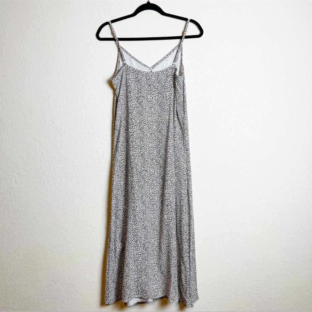 Jenni Kayne Leopard Slip Dress Midi Black Tan Size Extra Small XS - Picture 5 of 6